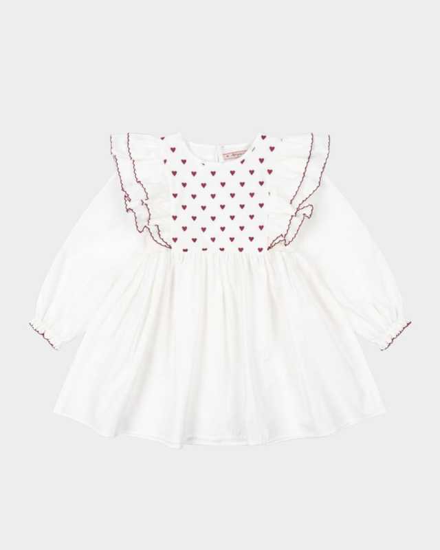 Girl's Scallop Trim Day Dress, Size 18M-10